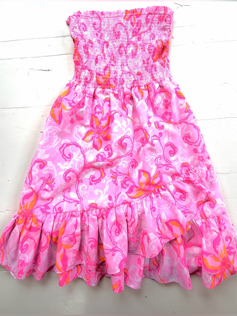 Lilly Pulitzer smocked ruffle dress